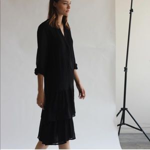 Heidi Merrick Midi Tiered Gauze Dress